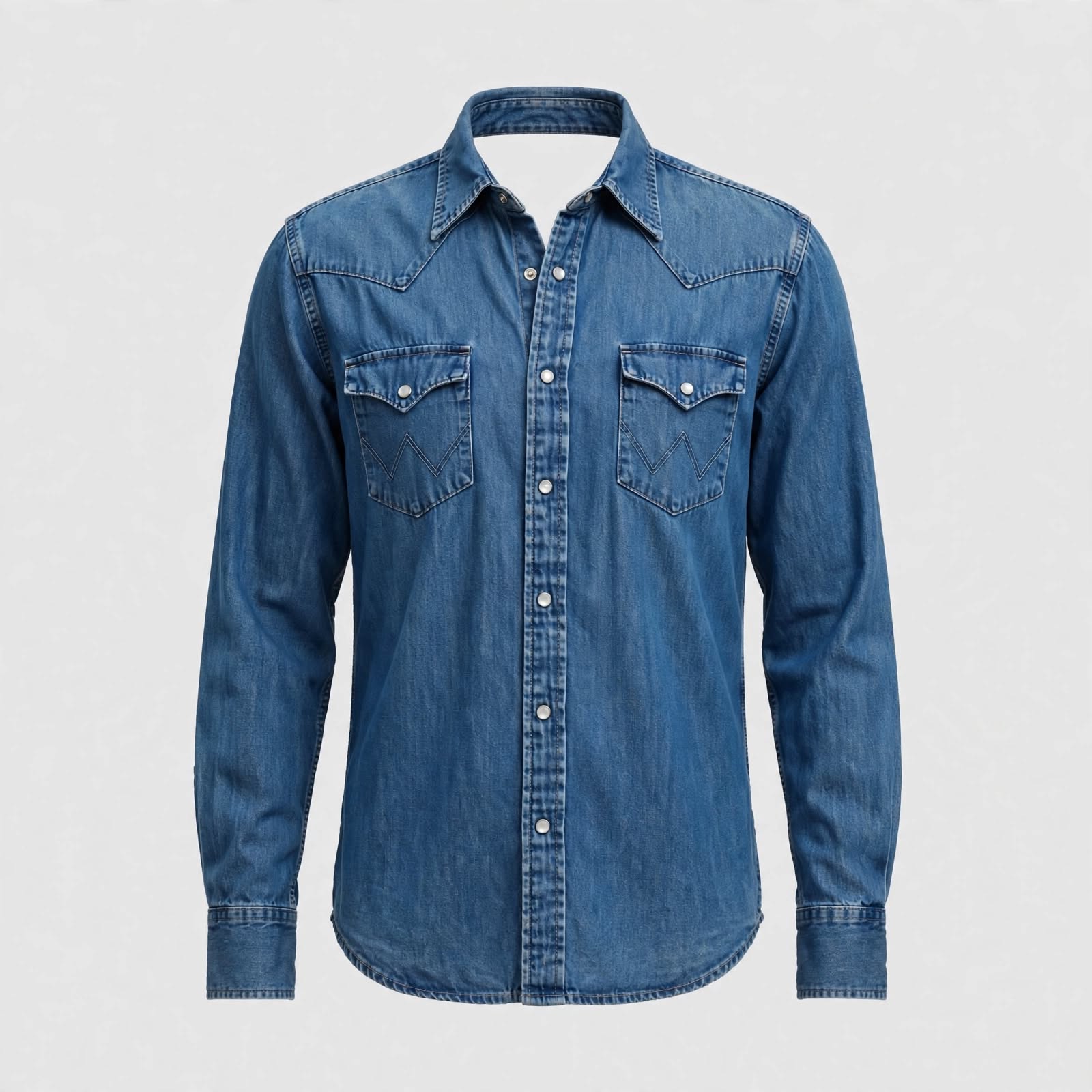 Long-Sleeve Denim Shirt
